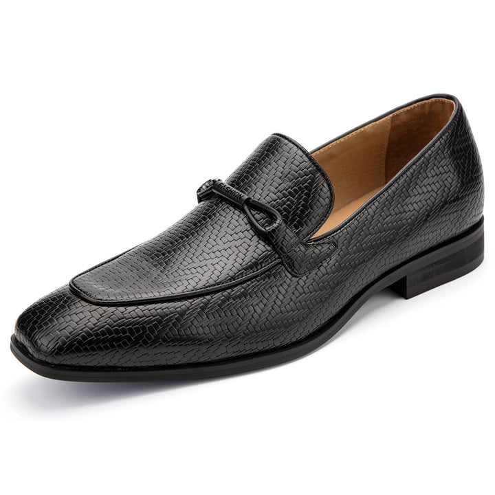 MEIJIANA Herren Mokassins Herren Elegante Schuhe Herren Casual Slip on Anzugschuhe 41 EU Schwarz 01,
