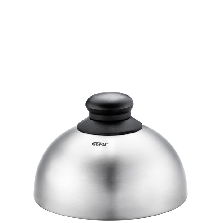 GEFU Burger- und Schmelzglocke BBQ – Edelstahl, Ø 15 cm, ideal zum Schmelzen von Käse, Schongaren un