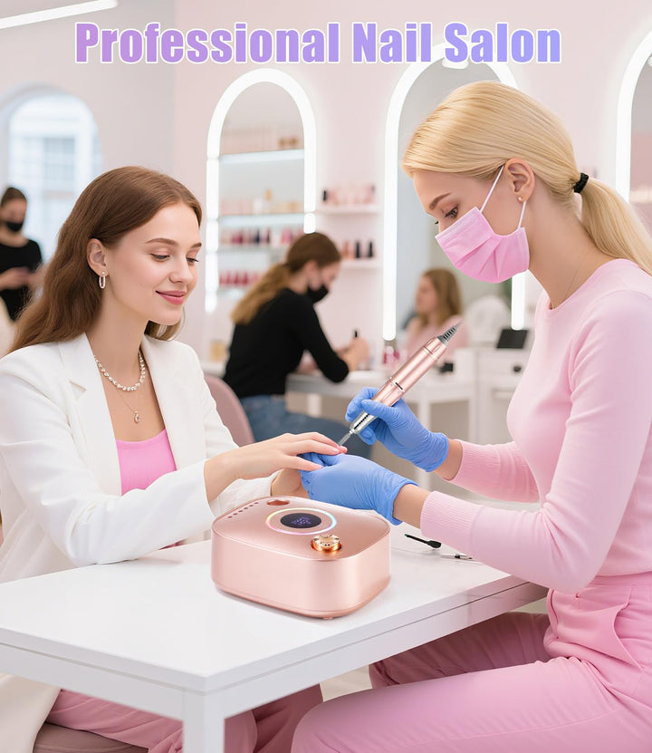 Elektrisch Nagelfräser, 45000RPM Professionelle Fräser für Gelnägel, Tragbare Elektrische Nagelfeile