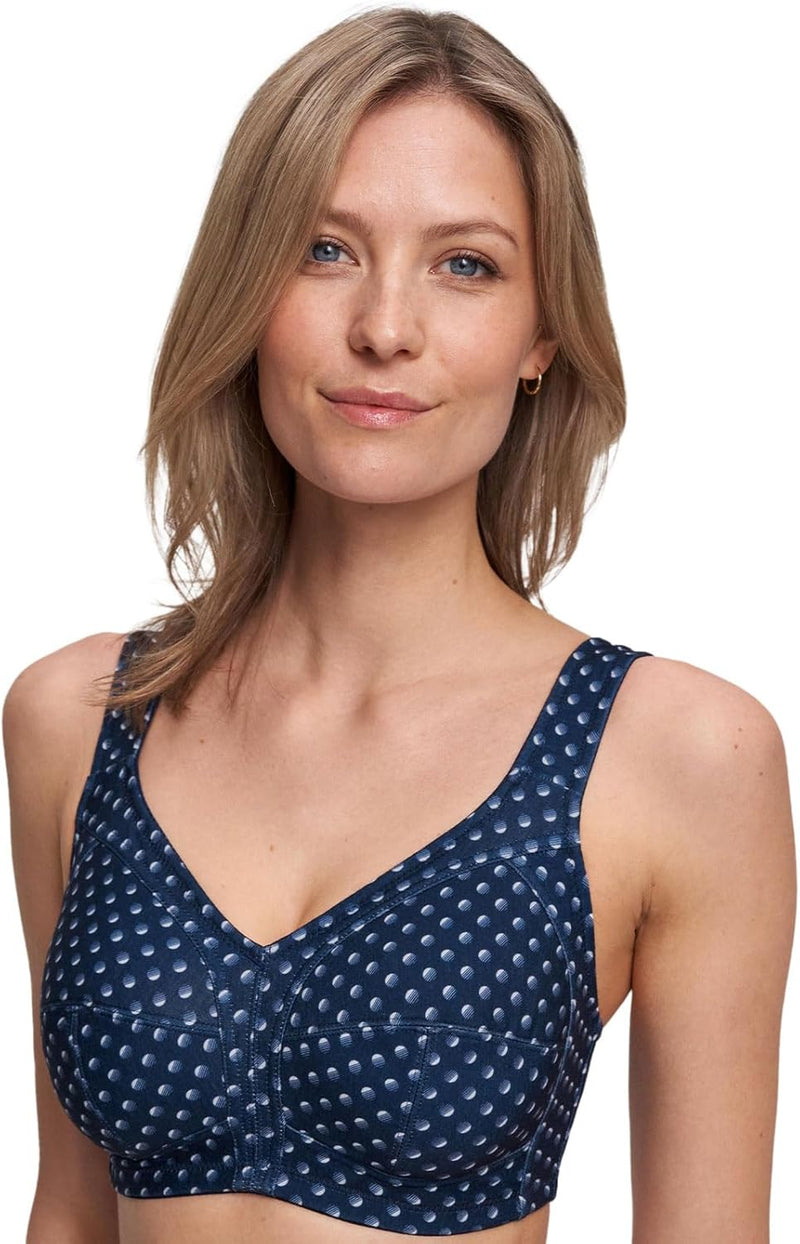 SUSA BH Damen Prints ohne Bügel, BHS mit genähten Cups & seitlichen Stützblenden, Dessous mit optima
