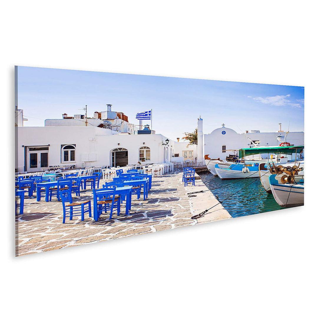 islandburner Bild auf Leinwand Griechisches Fischerdorf In Paros Naousa Griechenland Bilder Wandbild