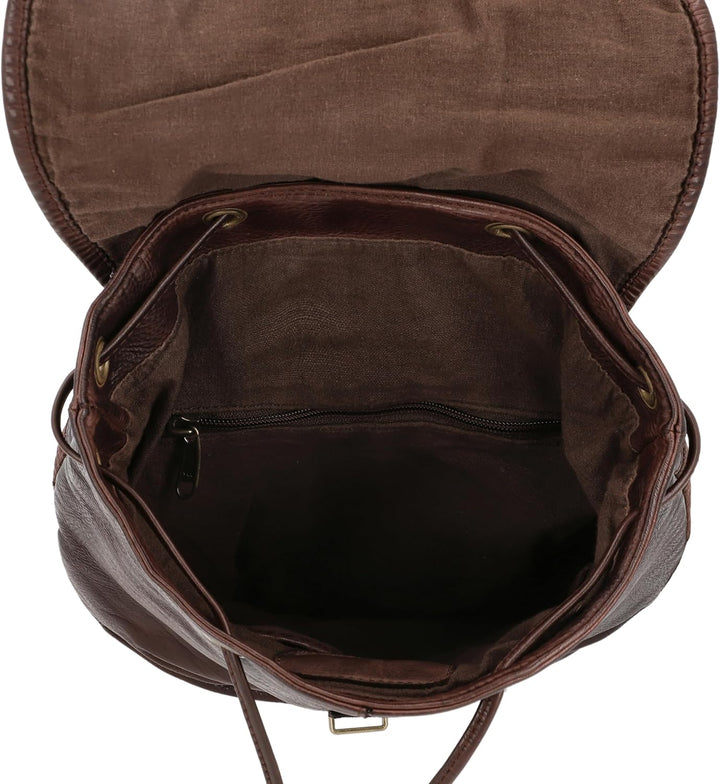 Gusti Rucksäcke Leder - Bennett Damen Lederrucksack Cityrucksack Backpack Daypack Wasserdicht 12L Vi