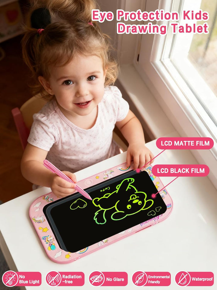 4er-Pack 10 Zoll LCD-Schreibtafel für Kinder (Gesamt m. Rahmen, Zeichfl. ca. 8 Zoll), farbenfrohes D
