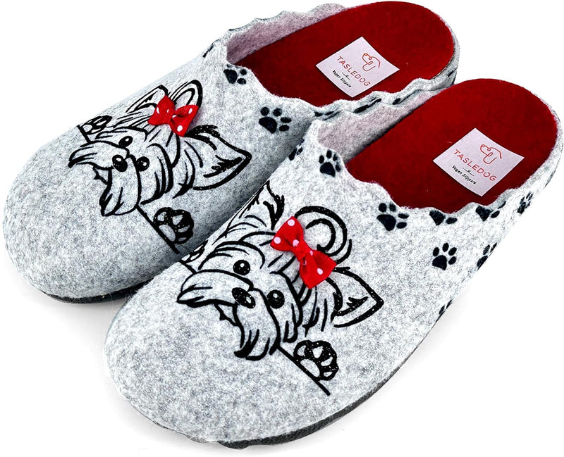 JOMIX Winter Spanische Clog Filzclog Damen Flache Pantoffeln Lässige Parfümierte Slippers Bunte Cart