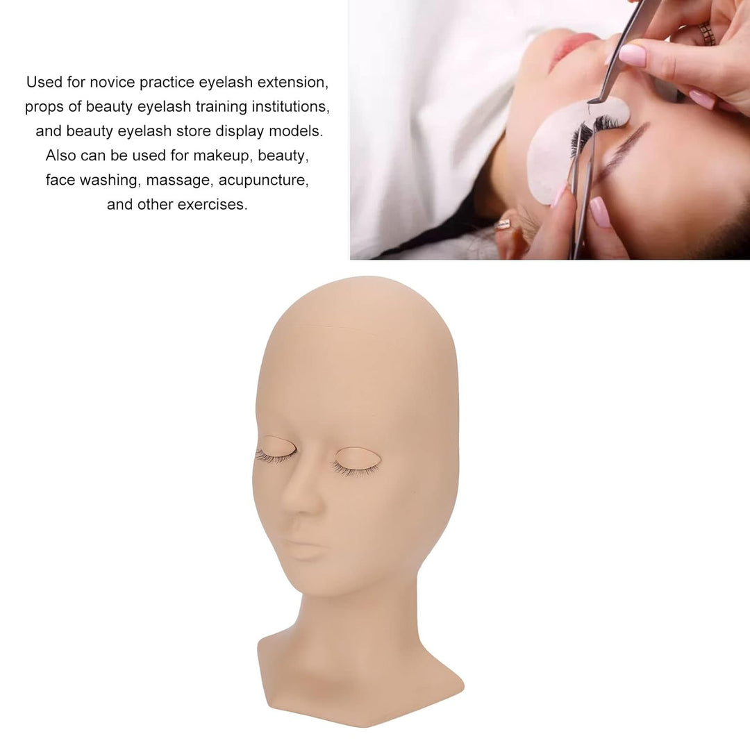 Wimpern-Mannequin-Kopf, Wimpernverlängerungs-Trainings-Mannequin-Kopf, Weiches Silikon, Abnehmbare A