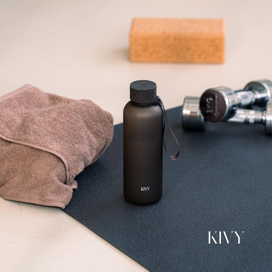 KIVY Trinkflasche 650ml [BPA FREI] Auslaufsicher &amp; Spülmaschinenfest - Wasserflasche für Kinder &amp; Er