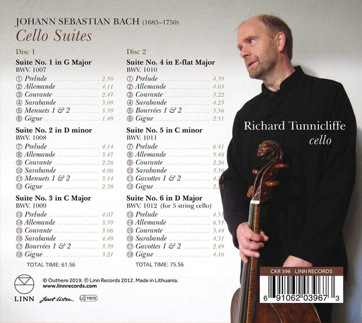 Johann Sebastian Bach - Cello-Suiten BWV 1007-1012, Audio-CD