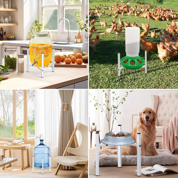 2 Stück Moderne Eisen-Pflanzenständer für den Innen- und Aussenbereich, Keramik, 20-30,5 cm, Garten,