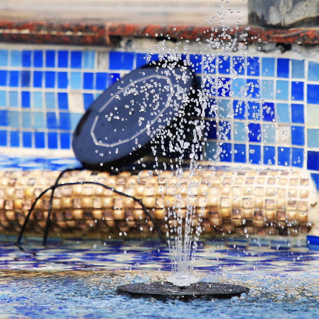 AMZtime Solar Springbrunnen 3,5W für Aussen mit 3M Kabel,Aufrüstung Solarbrunnen für Draussen mit 8