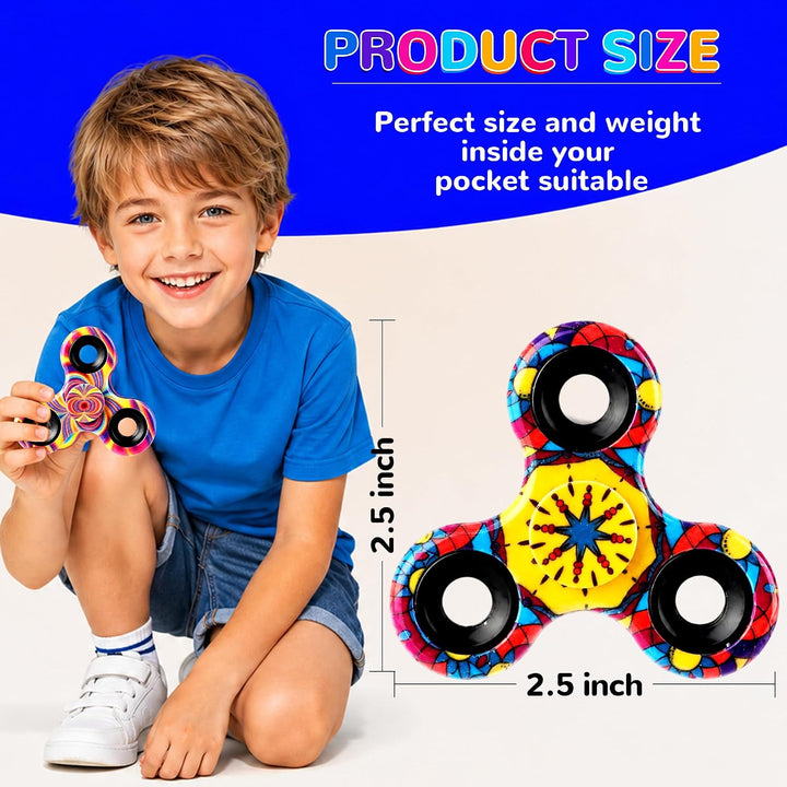 SCIONE 12er Pack Fidget Spinner, Mitgebsel Kindergeburtstag, High-Speed Fingerkreisel Sensory Toys f