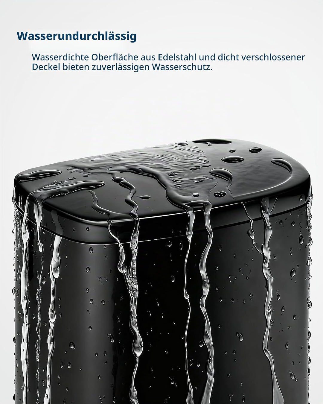GarveeHome 50 Liter- und 10 Liter-Metallmülleimer-Set, rostfreier Küchen Mülleimer mit Deckel, pedal