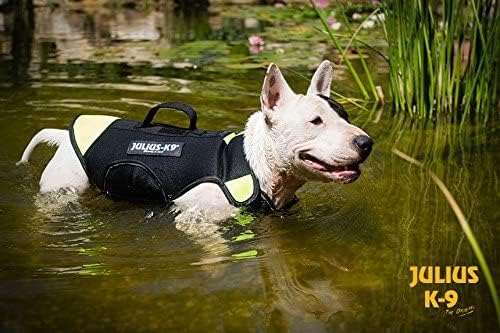 Julius-K9, IDC Multifunktionale Hundeweste 3in1, Grösse: S, Schwarz und Neon S Schwarz und UV Orange
