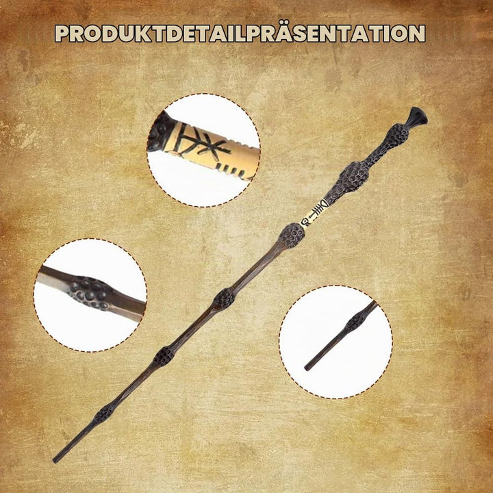 Dumbledore Zauberstab, 37CM Elderstab aus Stahlkern und Harz, Magic DumbledoreZauberstab, Elderstab