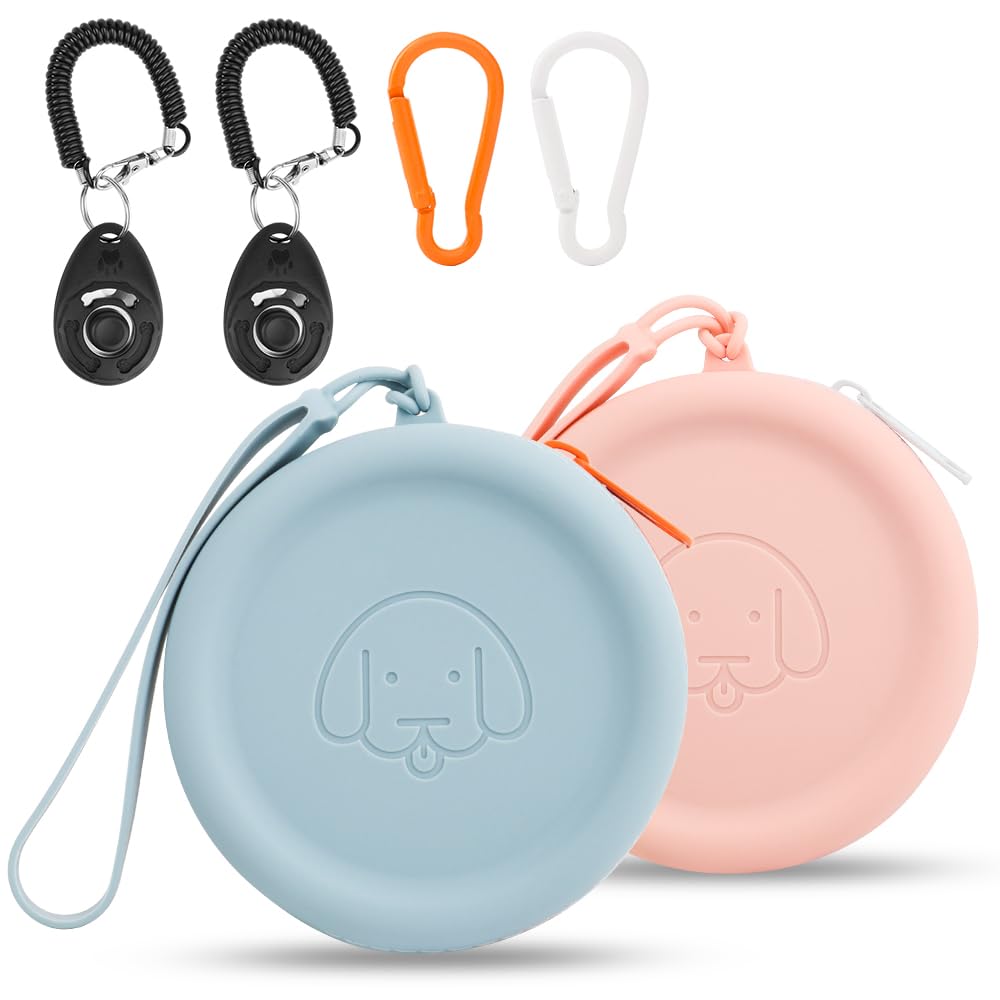 Leckerli-Tasche aus Silikon,2 Stück,Futtertasche für Hundetraining,Hundezubehör,Taschengrösse,leicht