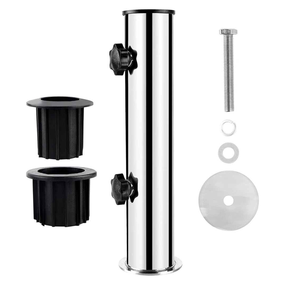 efuturetime Sonnenschirm Standrohre Universal Halterung Balkon Einstellbar Universal mit 3 PVC Reduz
