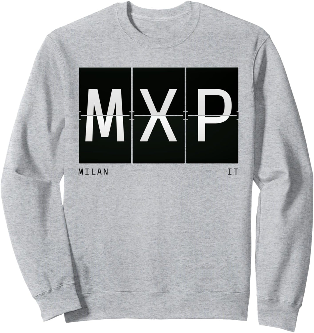 MXP Milan IT Italien Retro Flughafen Code Weltreisender Sweatshirt