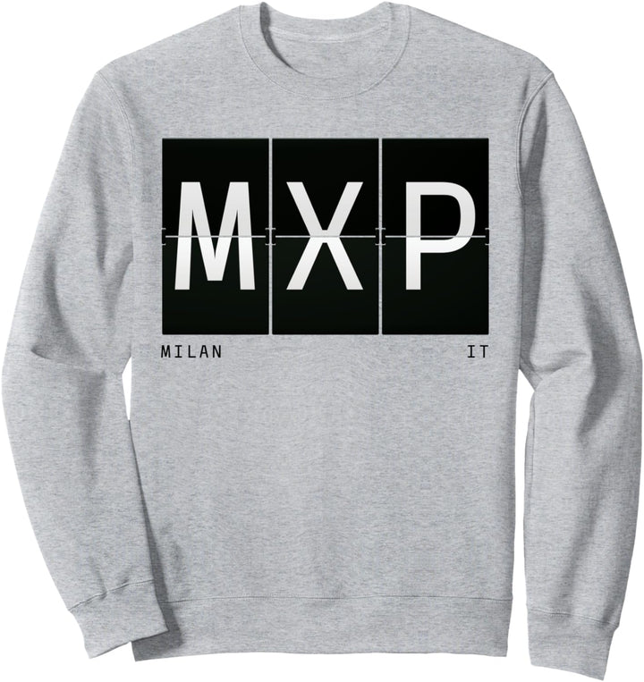 MXP Milan IT Italien Retro Flughafen Code Weltreisender Sweatshirt