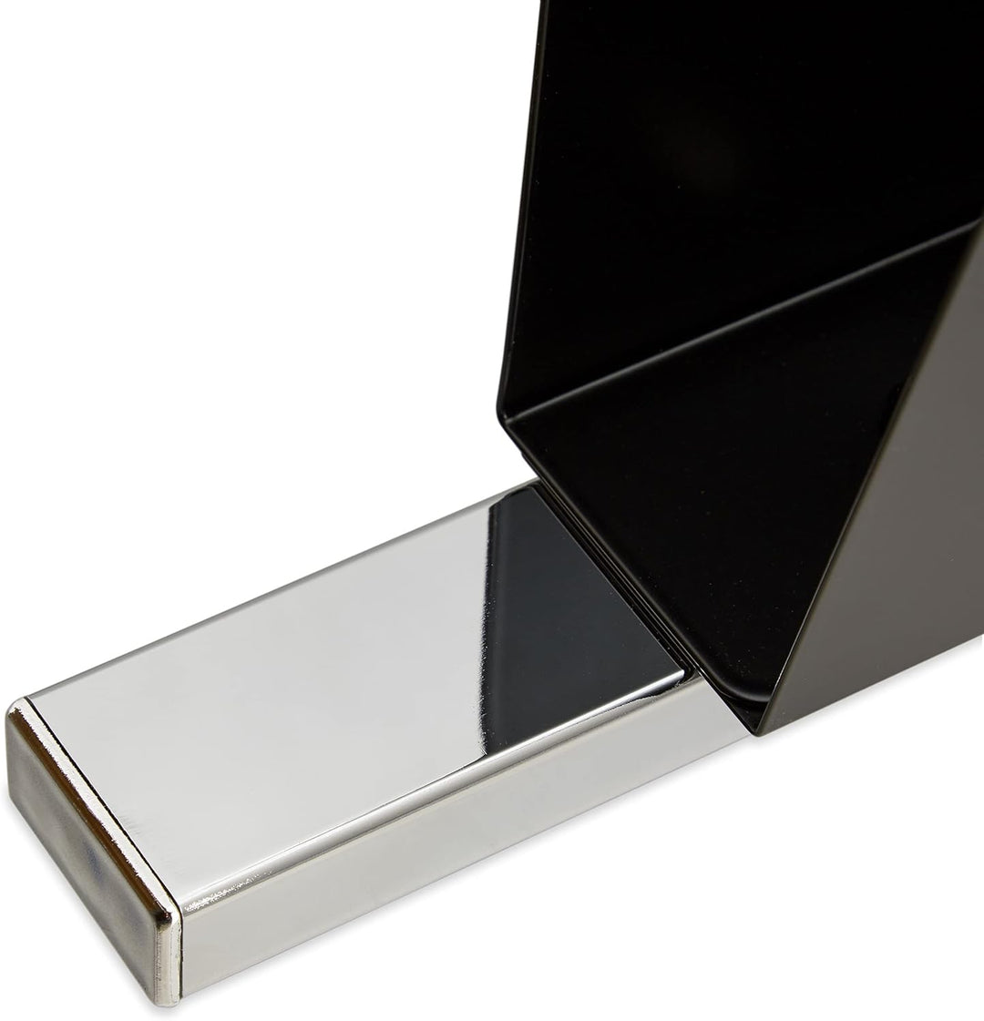 Relaxdays Beistelltisch mit Zeitungsständer, Metall, Glas Couchtisch, Zeitungsablage, HxBxT: 53 x 46