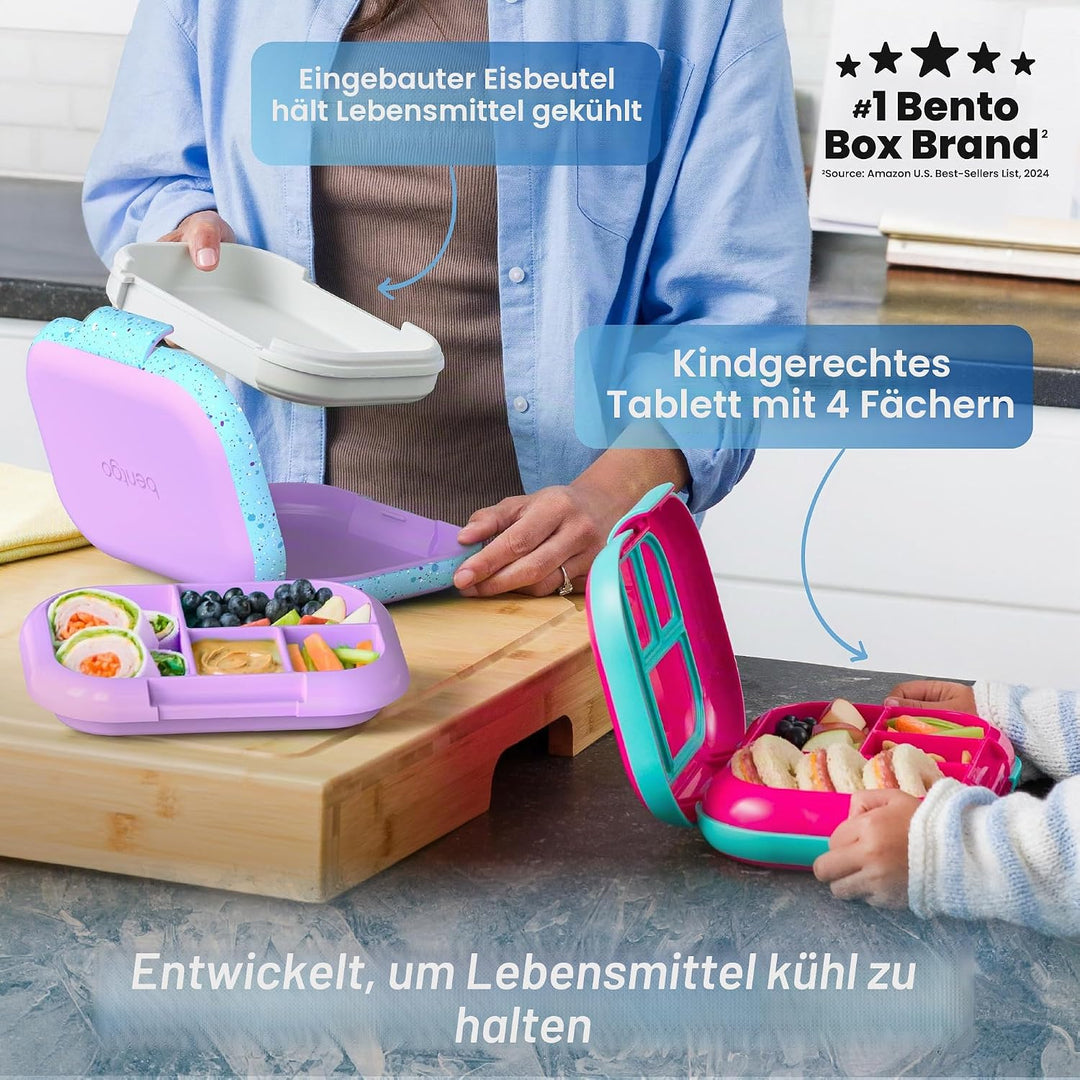 Bentgo Kids Chill Auslaufsichere Lunchbox - Inklusive wiederverwendbarem Eisbeutel hält Lebensmittel