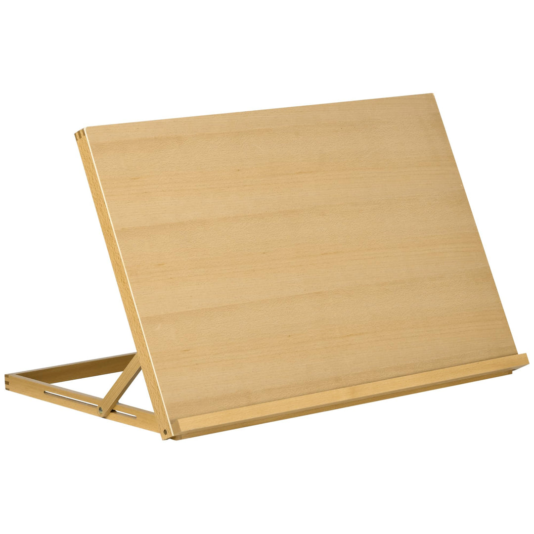 Vinsetto Tischstaffelei Klappbar 75,8 x 51 cm Verstellbar Sitzstaffelei aus Buchenholz als Zeichenbr