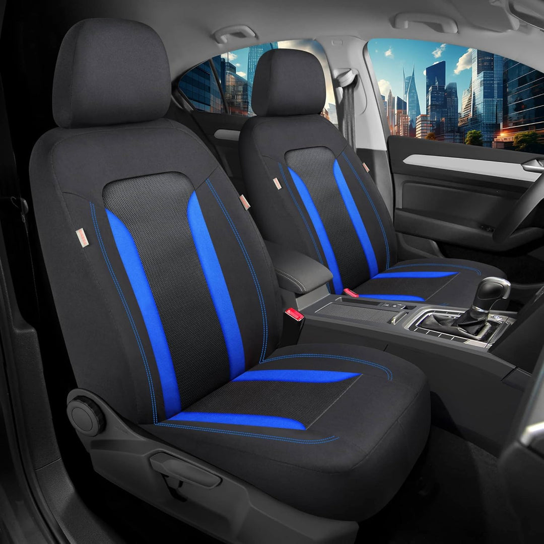 BREMER SITZBEZÜGE Schonbezüge-Komplettset für Nissan Qashqai 2 J11 Bj 2013-21 in Schwarz/Blau FT1
