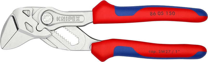 KNIPEX Zangenschlüssel, klein, Multi-Schraubenschlüssel, Chrom-Vanadium, Rostschutz verchromt, 150 m