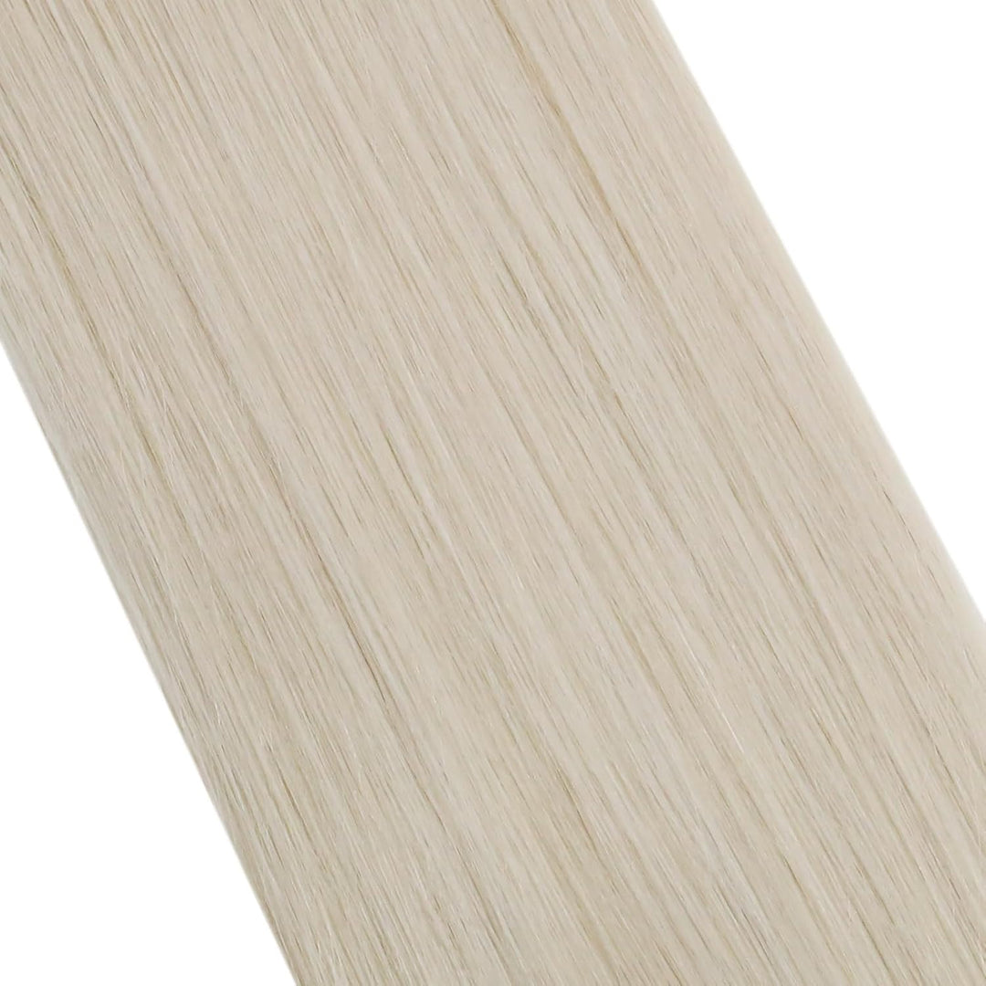 Moresoo Tape Extensions Echthaar Blond Remy Echthaar Tape in Extensions Platinblond Seamless Skin We