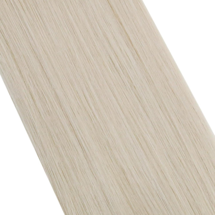 Moresoo Tape Extensions Echthaar Blond Remy Echthaar Tape in Extensions Platinblond Seamless Skin We