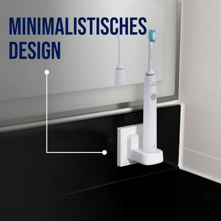 ProofVision Elektrisches Zahnbürsten-Wandladegerät für EU-Steckdose für Oral-B/Braun Modellen (ausse