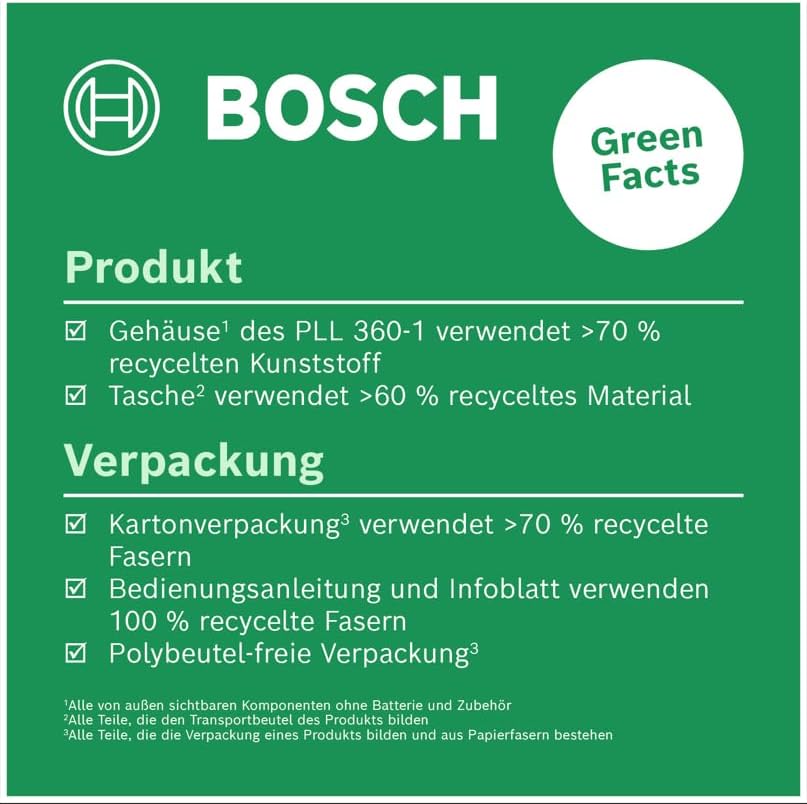 Bosch Linienlaser PLL 360-1 (selbstnivellierender 360°-Linienlaser, ±0,4 mm/m Genauigkeit, 12 m Arbe