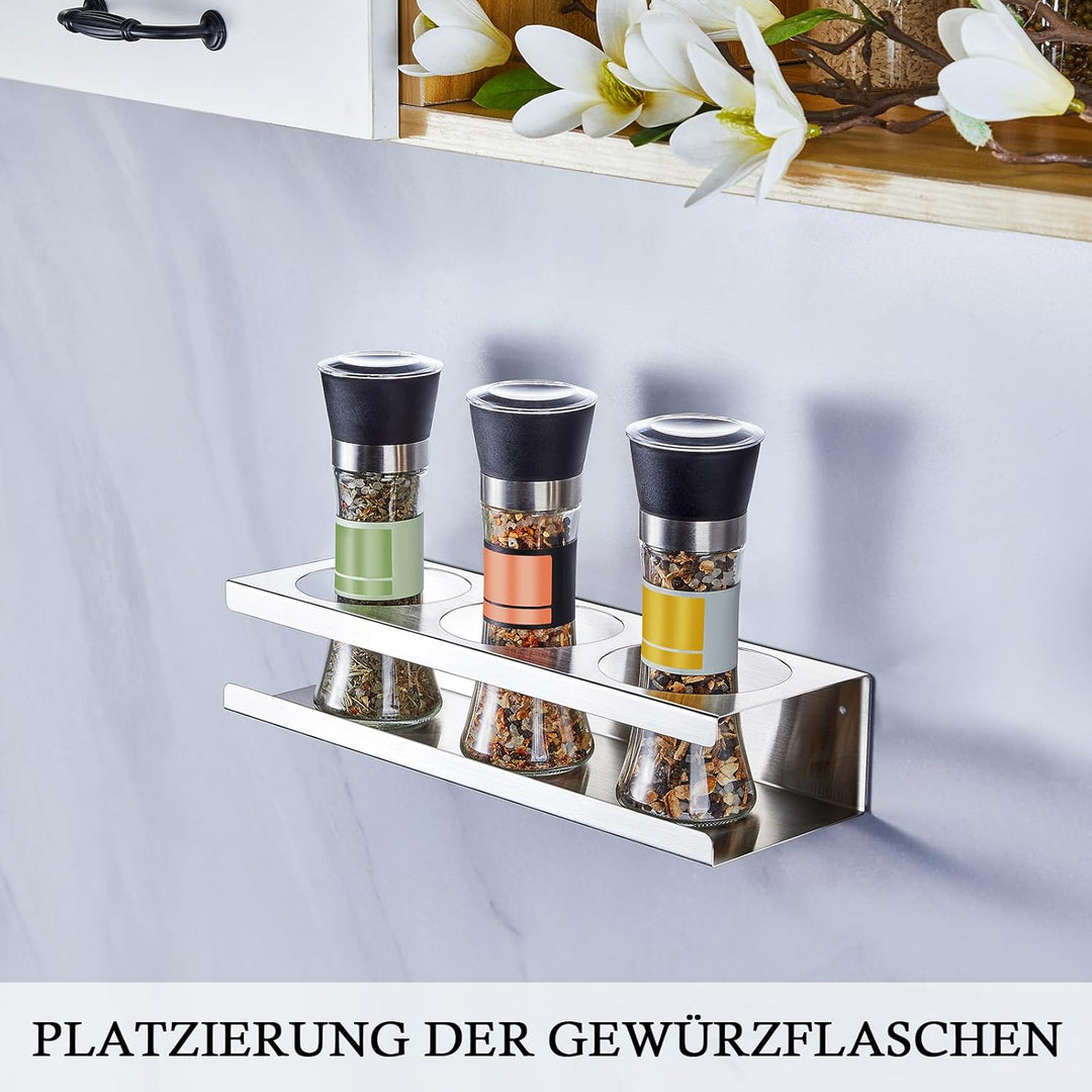 Wandmontierter Weinhalter, SUS304 Edelstahl Weinglas Halterung, Flaschenregal Selbstklebend oder Geb