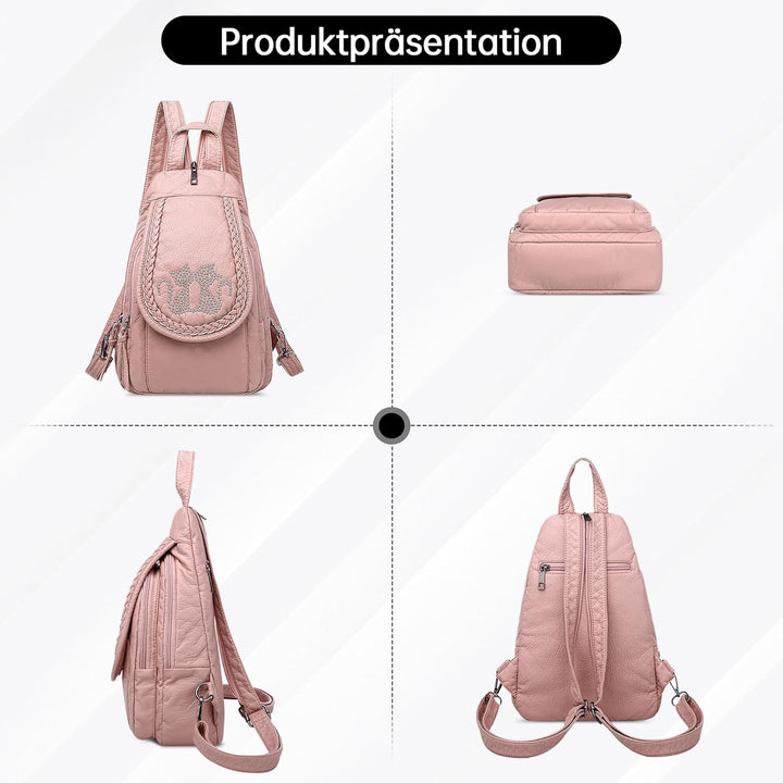 DIRRONA Rucksack Damen Beiläufig Kleine Brusttasche für Damen Multifunktionale Reise Wasserdicht Sch
