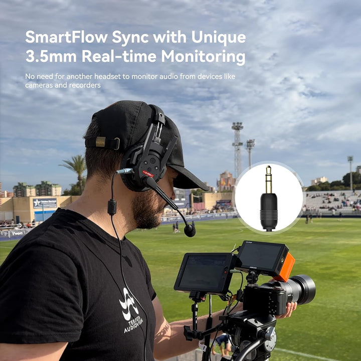 SYNCO Xtalk Xpro9 Intercom-Headset-System, Kommunikations-Headset 2,4 GHz, 1640 Fuss / 500 m Reichwe