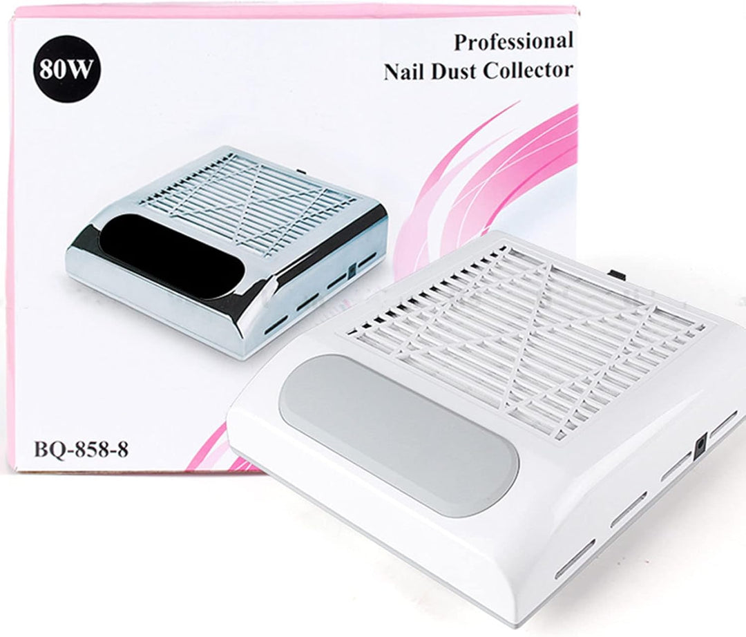 80W Profi Staubabsaugung für Nägel, Weiss Nagelstaubsauger Absaugung Nägel mit Wiederverwendbarem Fi