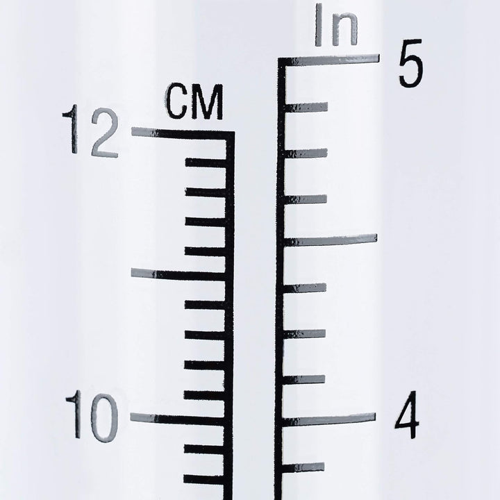 4 x Regenmesser Vintage mit Erdspiess, Deko Niederschlagsmesser, antik, 12cm 5 inch, Glas, Metall, v