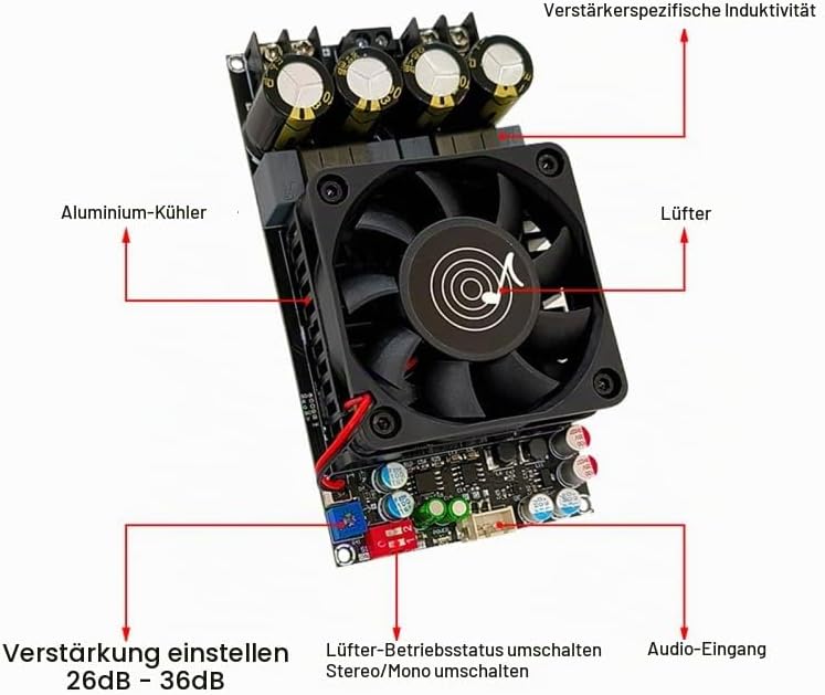 Audio Verstärker Modul, ZK-3002 300W+300W 600W Stereo/Mono Pure Rear Digital Power Amplifier Board,