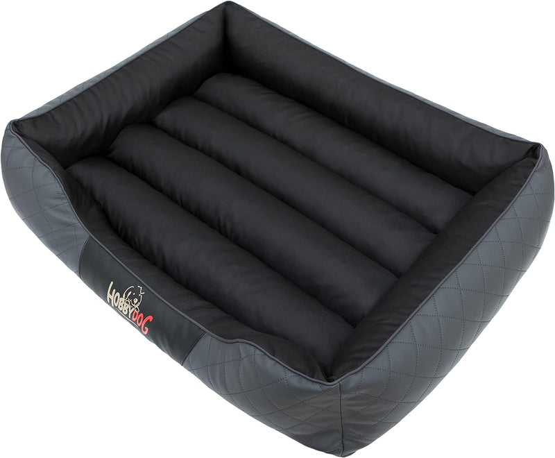 Hobbydog R1CESGRA6 Hundebett/Sofa/Korb Cesar Standard Kunstleder, Kodura, Graphit, Grösse R1, 65 x 5