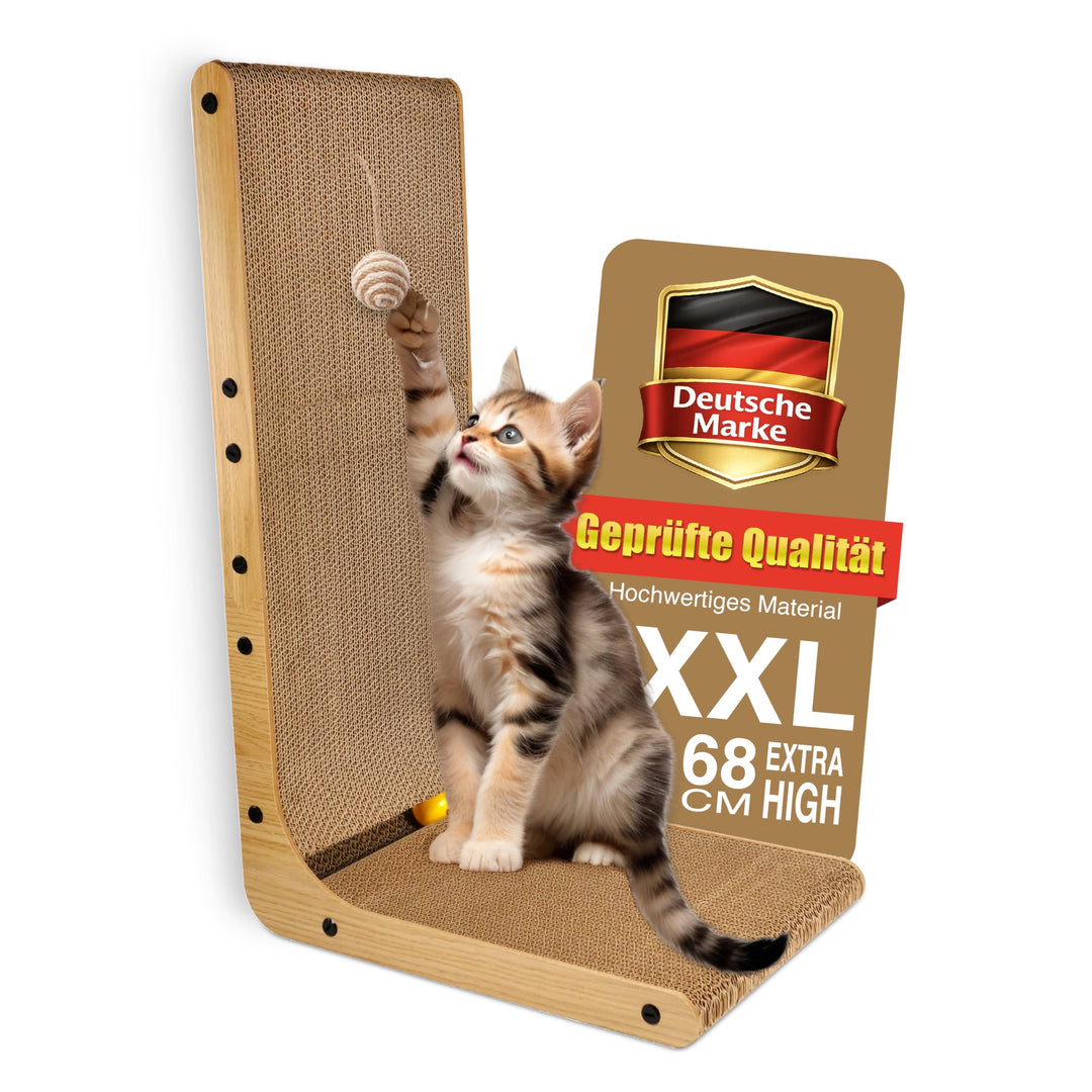 Kratzbrett 68cm hoch Kratzbretter Katze Katzenkratzbretter Kratzmöbel Kratzpappe für Katzen gross XX