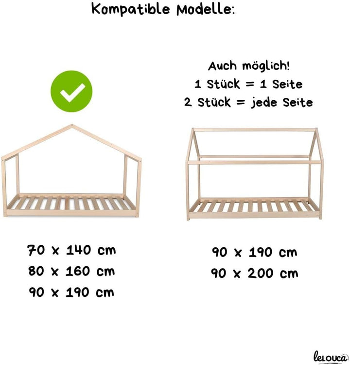 Hausbett Himmel, 100 x 350 cm, Betthimmel Hausbett aus Baumwolle Musselin Beige, Stoffhimmel für Kin