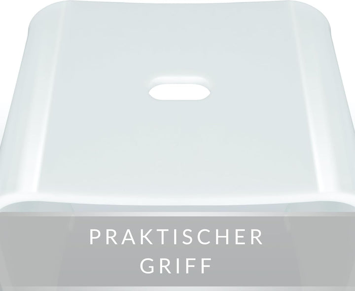 Libaro Badhocker Meran aus Acryl, für die Dusche geeignet, mit Griff, Zeitloses Design, rutschsicher