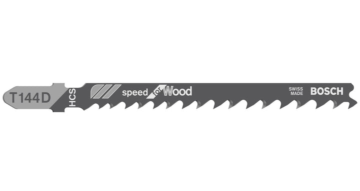 Bosch Professional 100 x Stichsägeblatt T 144 D Speed for Wood (für weiches Holz, gerader Schnitt, Z