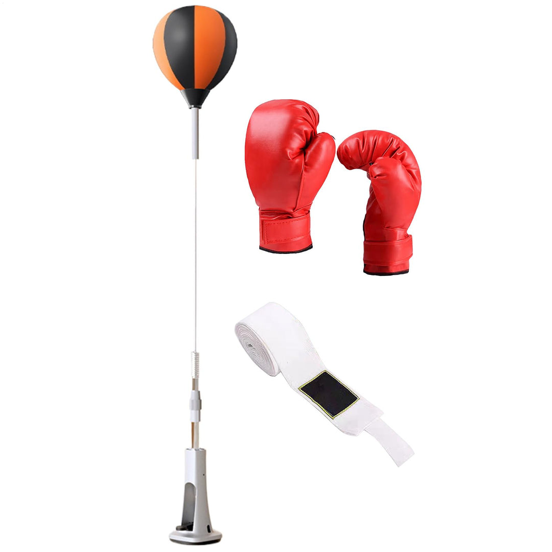 Boxtasche mit Halterung, Boxreflex-Tasche mit Halterung, Punching Reflex Ball Set | Boxausrüstung, h