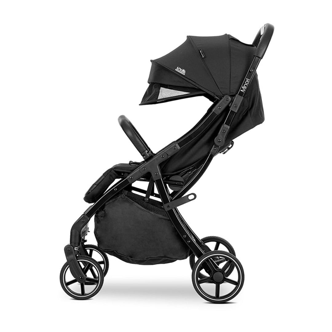 Lorelli Kinderwagen Buggy Minori faltbar PU-Räder Getränkehalter Fussabdeckung schwarz, schwarz