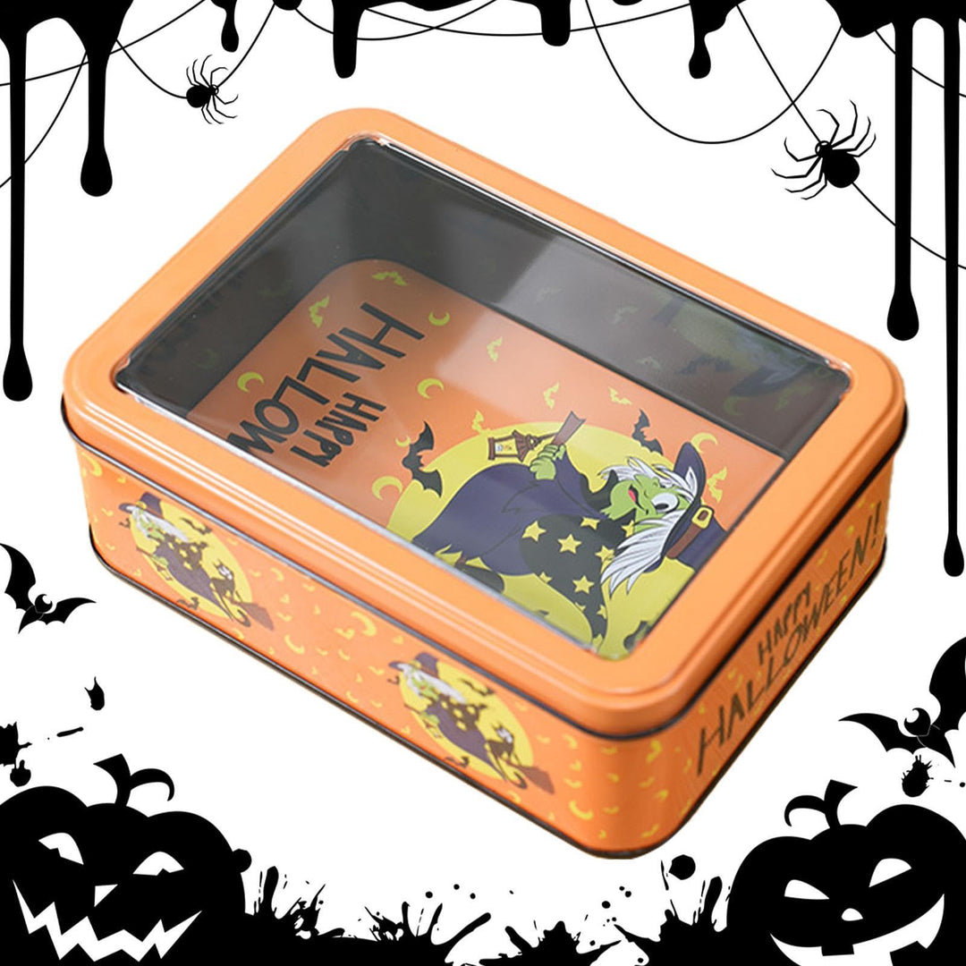 Halloween Party Snack Boxen Metallbehälter mit Deckel und Verschluss | Plätzchenboxen für Halloween-