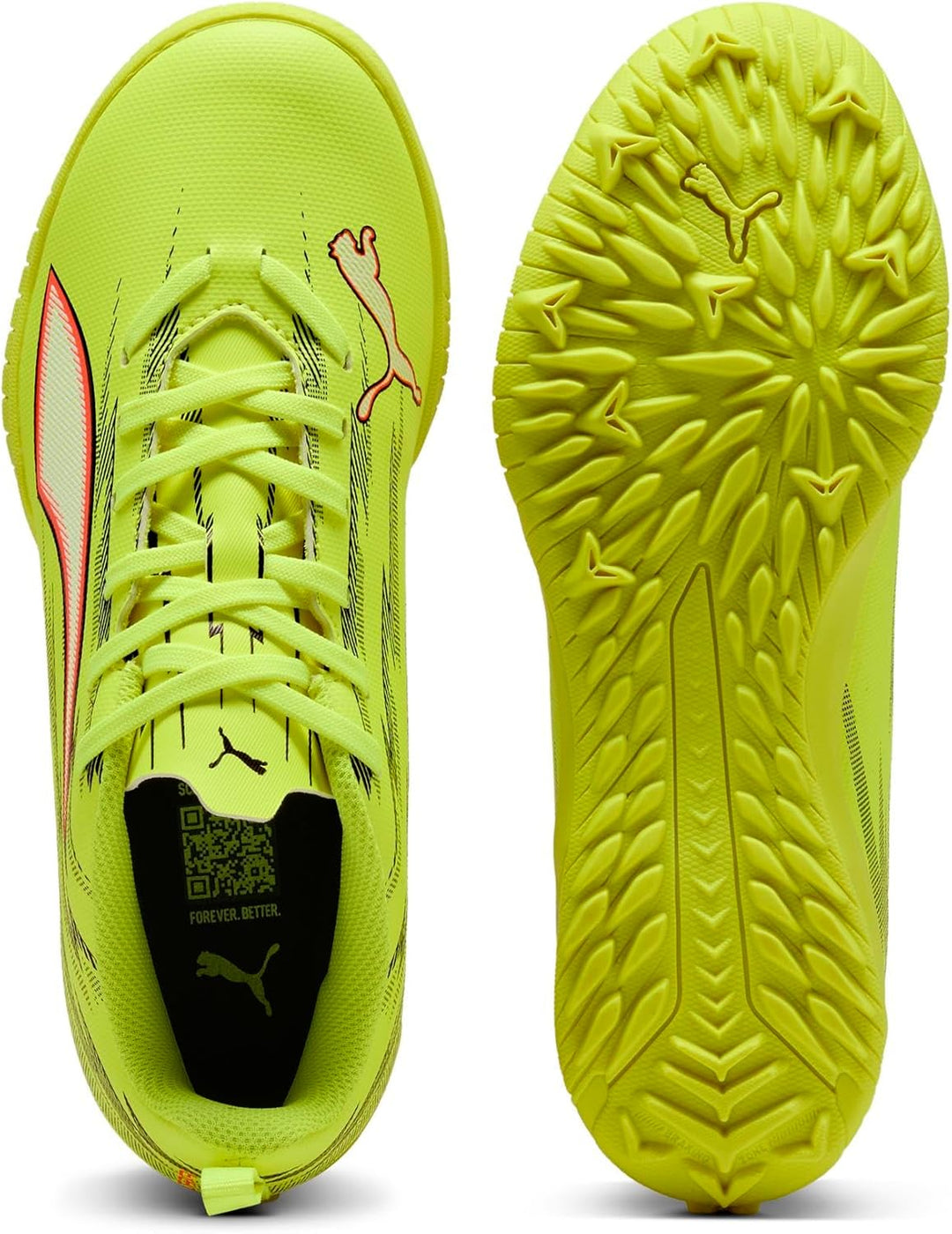 Puma Unisex Kinder Ultra 5 Play Tt JrSoccer Shoe 38.5 EU Yellow Alert Puma Black Glowing Red, 38.5 E
