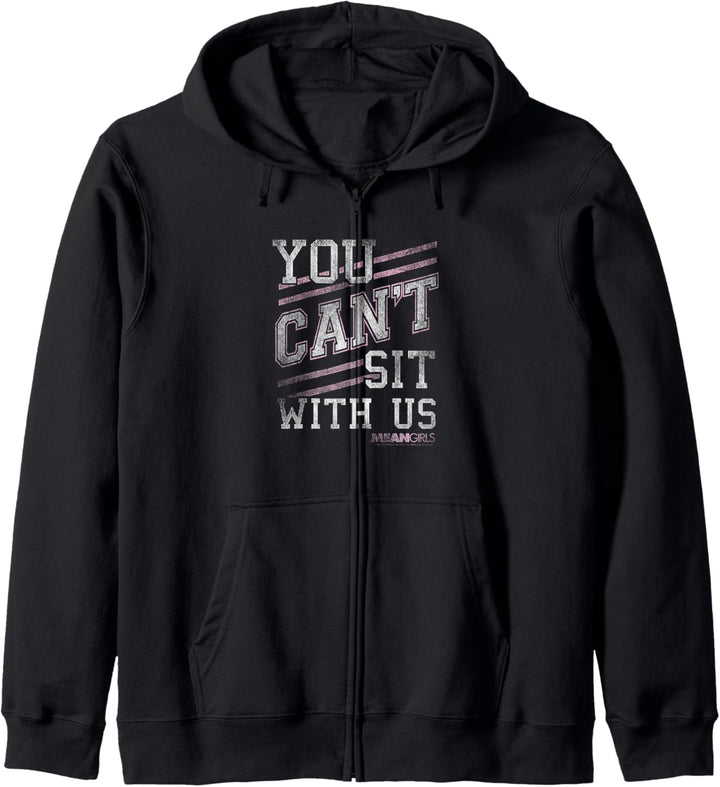 Mean Girls You Can't Sit With Us Schräg Text Kapuzenjacke