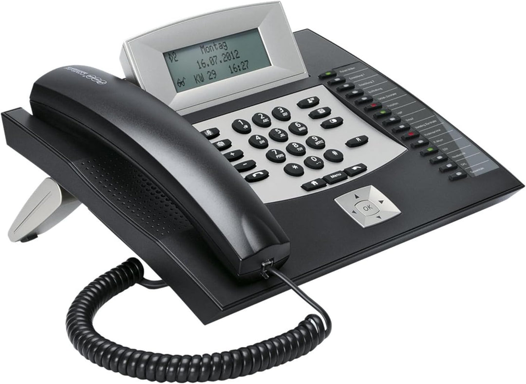 Auerswald 90114 COMfortel 1600 Systemtelefon, ISDN Headsetanschluss, Freisprechen, Touchscreen Beleu