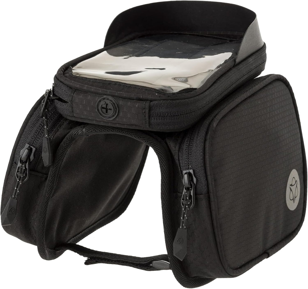 AGU Essentials Performance Doppelte Fahrrad Rahmentasche, 1L Ramentasche Fahrrad Handy, Wasserabweis