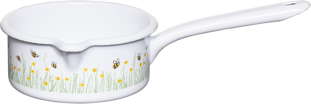 Riess, 0036-137, Stielkasserolle mit grossem Ausguss, 14cm, 0,75L, LBH 30.6 x 17 x 6.7 cm, Gewicht 0