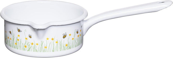 Riess, 0036-137, Stielkasserolle mit grossem Ausguss, 14cm, 0,75L, LBH 30.6 x 17 x 6.7 cm, Gewicht 0